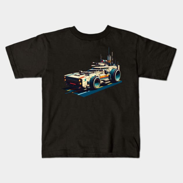 Sci-Fi Car Kids T-Shirt by Moniato